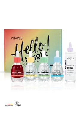 Vitayes Vitamin C10% AHA BHA Bakuchiol Niacinamid Serum Hamamelis Gesichtswasser
