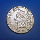** 1884 AU INDIAN HEAD CENT- FULL LIBERTY, Diamond details. BEAUTIFUL