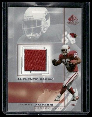 2001 SP Game Used Edition #TJ Thomas Jones Authentic Fabric