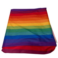 Rainbow Striped Fabric 2 Yards 66 Inch Wide Multicolor Pride Crafting Textile
