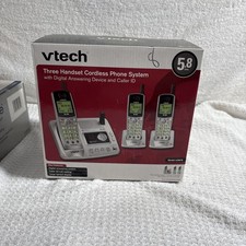 Vtech 3 Three Handset Digital Cordless Phone System W Answering Machine Sealed