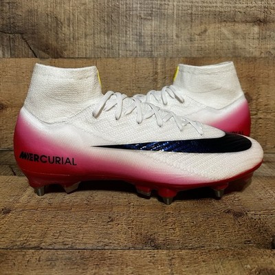 Nike Mercurial Superfly 10 Elite SG-PRO Mens Size 8.5 White Red Soccer Cleats
