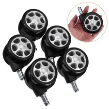 5pcs 2.5 Inch Office Chair Casters Heavy Duty Swivel Wheels With Brake For Chair
