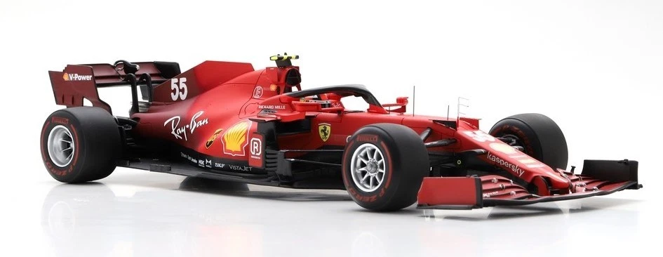 LOOK SMART, FERRARI Scuderia SF21 #55 GP Bahrain 2021 Carlos SAINZ Jr., 1/18,... - Immagine 2 di 4