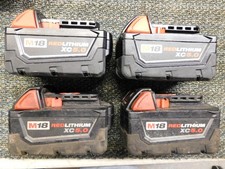 4 Milwaukee 48-11-1850 M18 REDLITHIUM XC5.0 Li-Ion Battery Packs - Work 100%