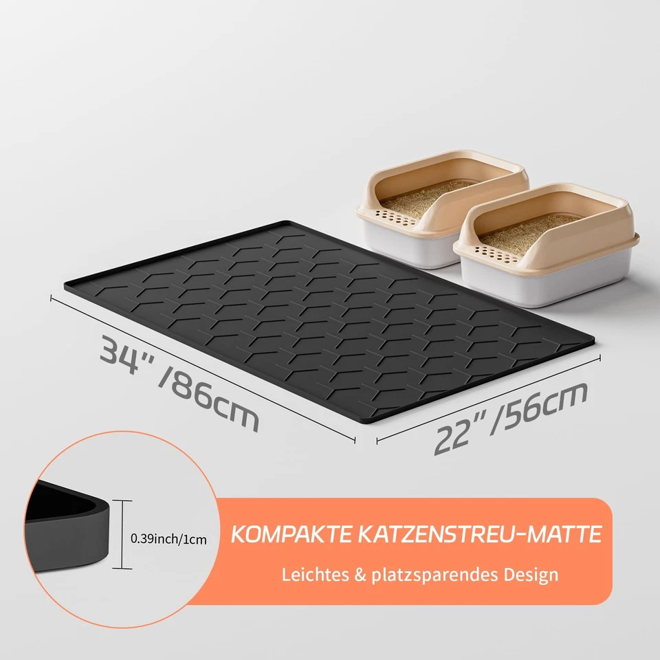 Esterilla de silicona para gatos resistente al agua bajo la caja de lanzamiento - Imagen 3 de 4