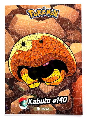 2025 POKEMON STAINED GLASS Crystal Card #140 KABUTO Kanto Peru