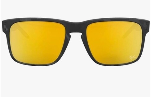 Oakley Men's OO9102 Holbrook Square Sunglasses, Matte Black Tortoise/Prizm 24K - Picture 2 of 7