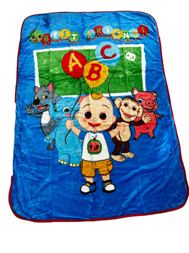 Cocomelon "Best Friends" weiche Plüschdecke 60"x80" Twin Size - Bild 1 von 5