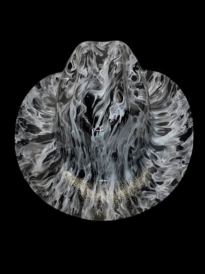 Sombrero de vaquero Western Outlaw personalizado llamas calientes abrasadoras Foto 2 de 4