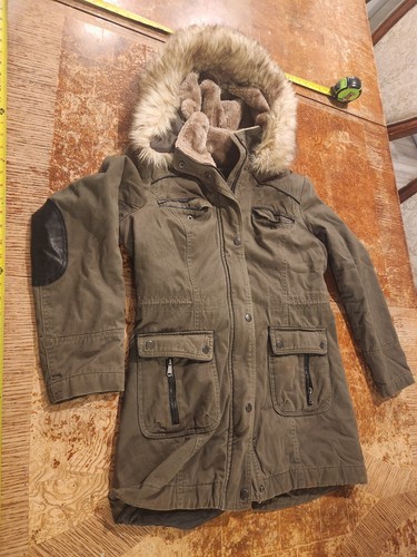 Forever 21 Hooded Jacket Olive Green Womens Medium #S190