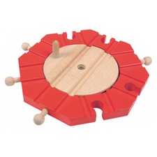 HOLZ EISENBAHN VIER WEGE KREUZ KINDER Holzspielzeug Zug Schienen Zubeh&ouml;r # 90586