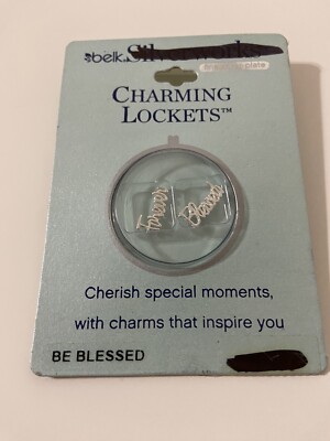 Belk Silverworks Charming Lockets Charms  Forever & Blessed  Fine Silver Plate