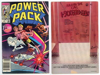 Power Pack #1 (VG+ 4.5) NEWSSTAND 1st app Gee, Lightspeed, Energizer 1984 Marvel