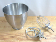 ENGLAND KENWOOD MIXING BOWL AND 2 MIX TOOLS SEEN PT N0 15000 8C