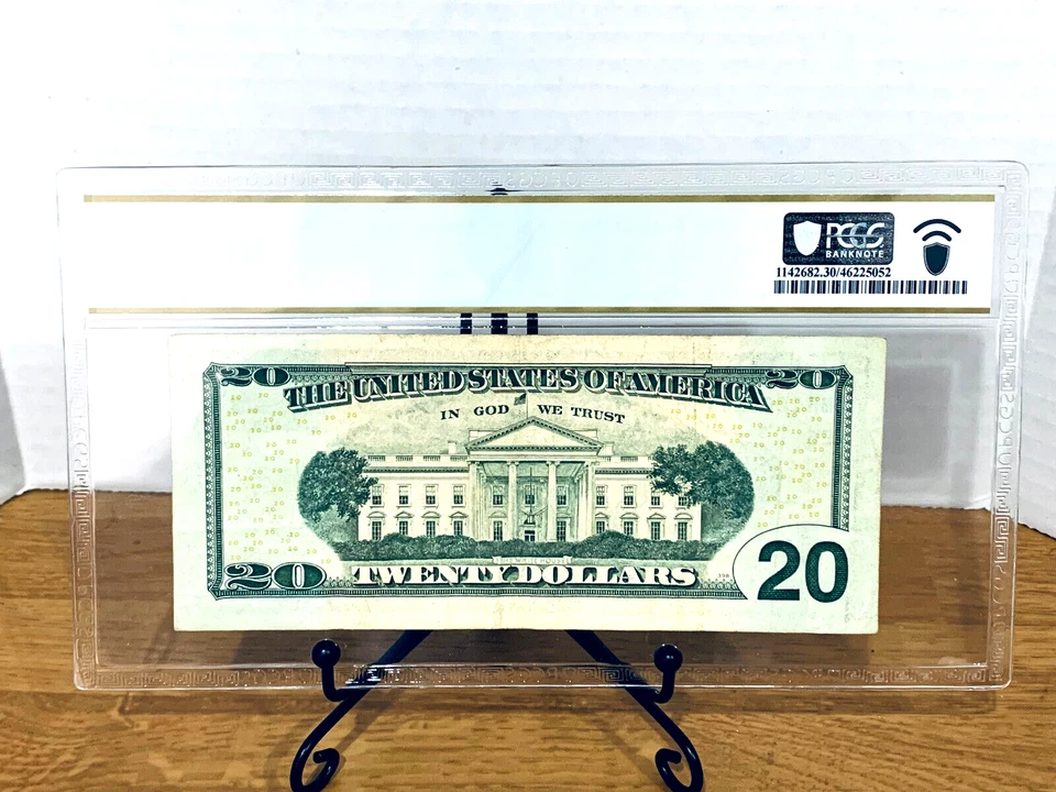 2013 $20 FRN PCGS Very Fine 30PPQ Fancy TRUE 0/1 BINARY Serial #MF10001001F - Image 2 of 2