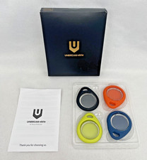 UNBREAKcable Apple AirTag Holder - 4 Pack - Nu Series - Black/Blue/Green -New