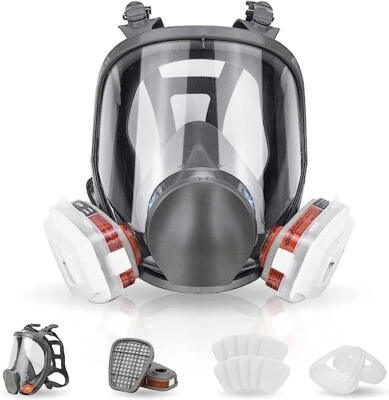 DASKOO Staubmaske Gasmaske Lackiermaske Atemschutz Vollmasken mit Aktivkohle Filter