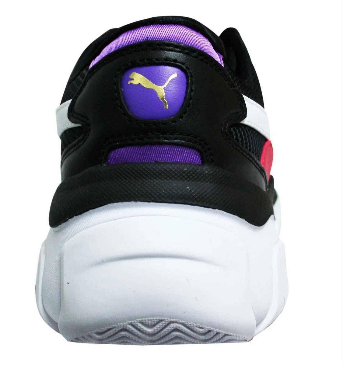 Entrenadores para mujer Puma Storm.Y negro violeta con cordones bajos gruesos 371279 01