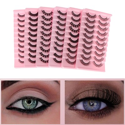 Falsche Wimpern Russian Strip Lashes Natural Look D Curl 10 Paar