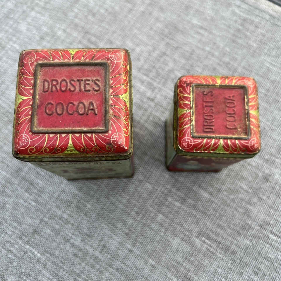 Vintage Droste Cocoa Collectible Holland Tin Canisters Lot of 2 - Image 2 of 4