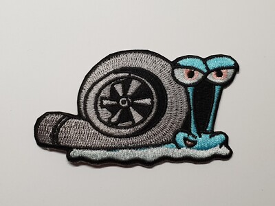 Quality Iron/Sew on TURBO SNAIL patch novelty badge Racing insect