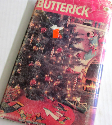 Butterick 5802 Christmas Pattern Package Tree Skirt Stocking Cardholder UC VTG