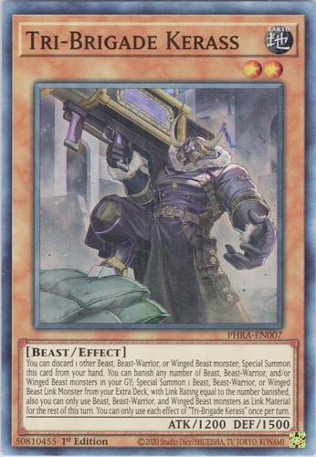 Yugioh Tri-Brigade Arms Bucephalus II PHHY-EN048 Super Rare 1st
