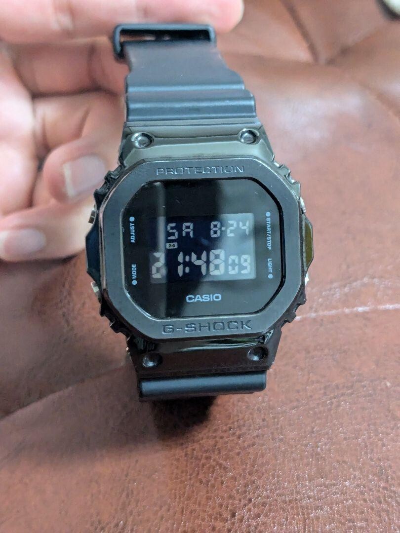 CASIO G-Shock GM-5600B-1JF Black W/Box+Manual Tested Japan CASIO G-Shock GM-5600B-1JF Black W/Box+Manual Tested Japan