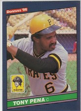 1986 Leaf Donruss - TONY PENA - #64 - Pittsburgh Pirates BOX FRESH