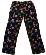Marvel Mens Marvel Comics Blue Pajama Lounge Sleep Pants New S