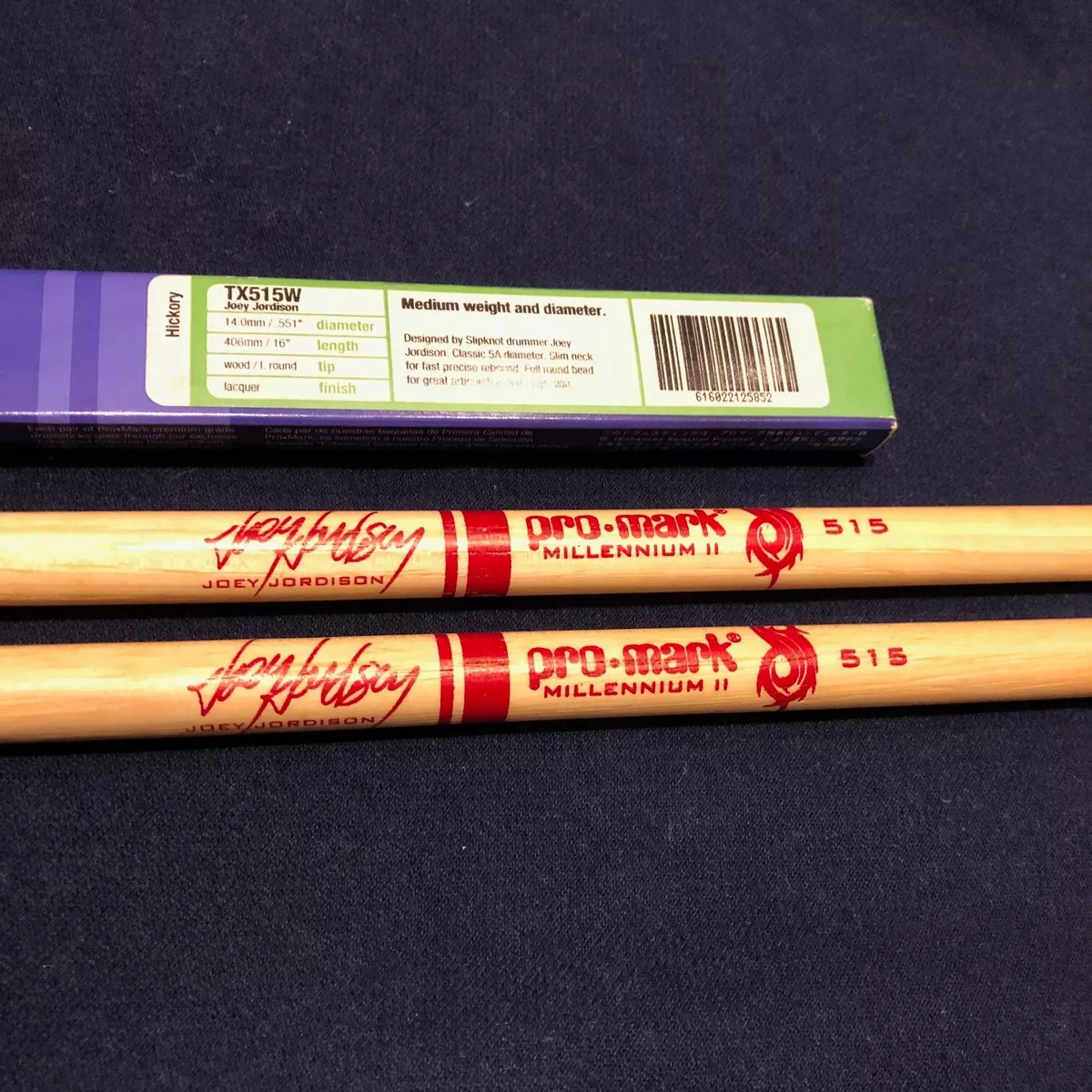 PROMARK Joey Jordison Slipknot Signature Blood Drum Sticks Drumsticks TX515W NEW