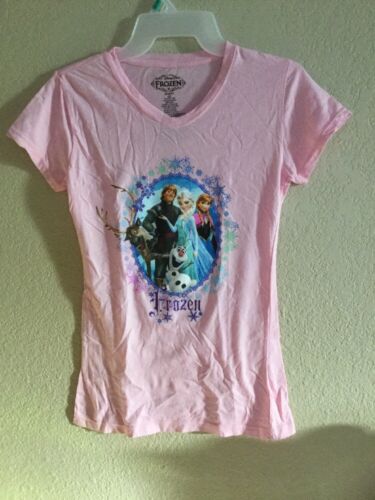 Nuevo Disney Frozen Rosa Color Camiseta " S Niña Talla XS (3/4) M (8/10) - Imagen 1 de 5