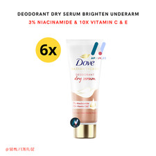 DOVE Dry Serum Deodorant Niacinamide Vit C E Brighten Underarm Renew Collagen 6X