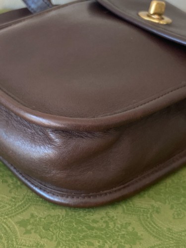 COACH VTG #9978 Small Leather Scooter Side Pack Crossbody Bag, 90s -Mahogany - Picture 9 of 12