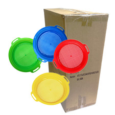 Box of 144 Sand Sieves  Plastic Sand Sifting Pans  Sieve Beach Screens BULK