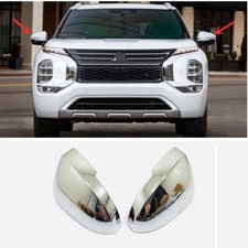 For 2022 Mitsubishi Outlander ABS Chrome Side Mirrors Rearview Trim Cover