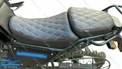 Housse De Selle Pour Honda NT 650V Deauville 1998-2006 - Cuir Écologique Noir Coutures Rouges