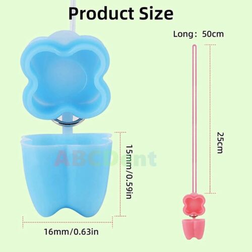20-100pc Baby Tooth Box Organizer Kids Milk Teeth Teeth Storage Boxes w/Necklace - Picture 4 of 5