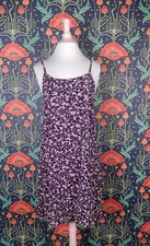 Vintage 90's Y2k Slip Dress Eggplant Purple A-Line Grunge Mini