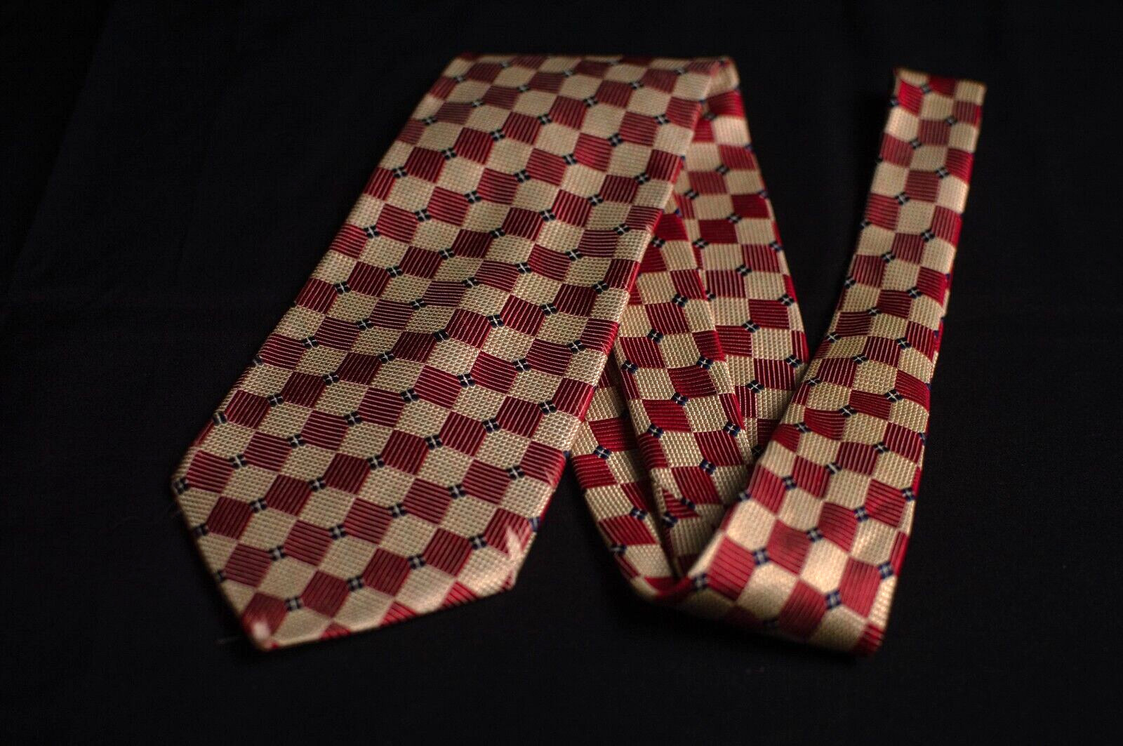 Mark Pendleton - Men's Red Square Pattern 100% Si… - image 9