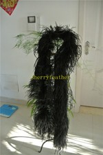 ostrich feather boa 5 ply ones black color