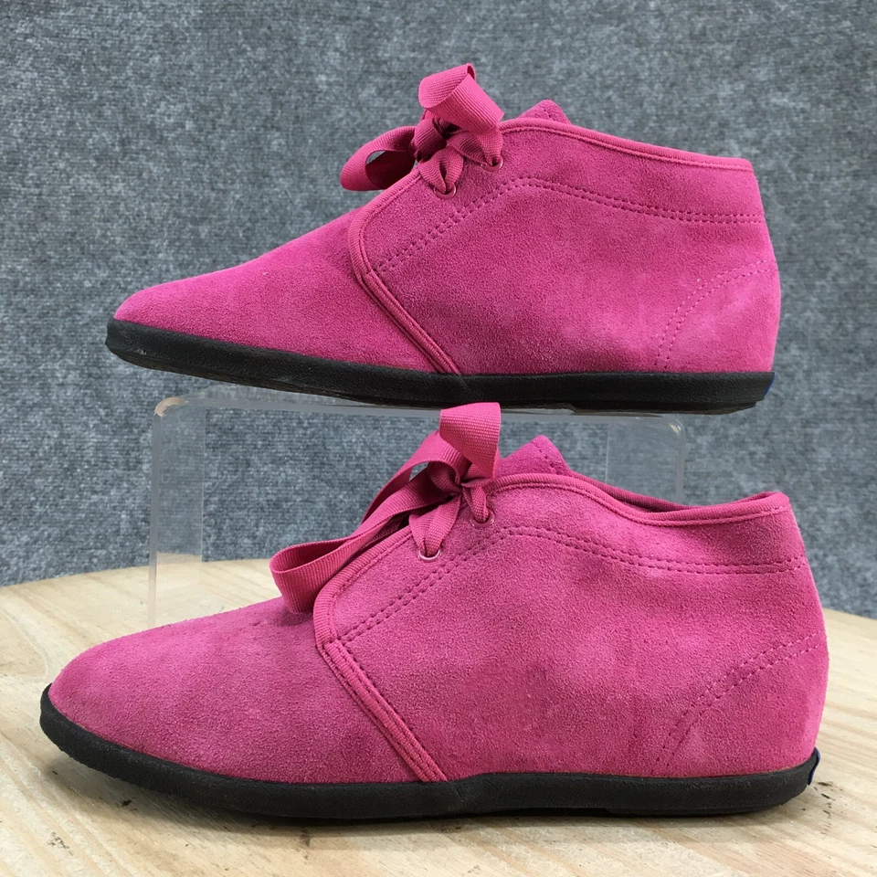 Botas Keds Essential Mujer 5.5 M Botín Rosa Gamuza Cuero Con Cordones 2884M Foto 2 de 4