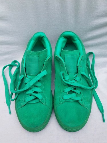 puma suede classic mint green