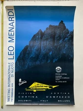 Leo Menardi meeting swimming Cortina d'Ampezzo italy 1976 vintage poster