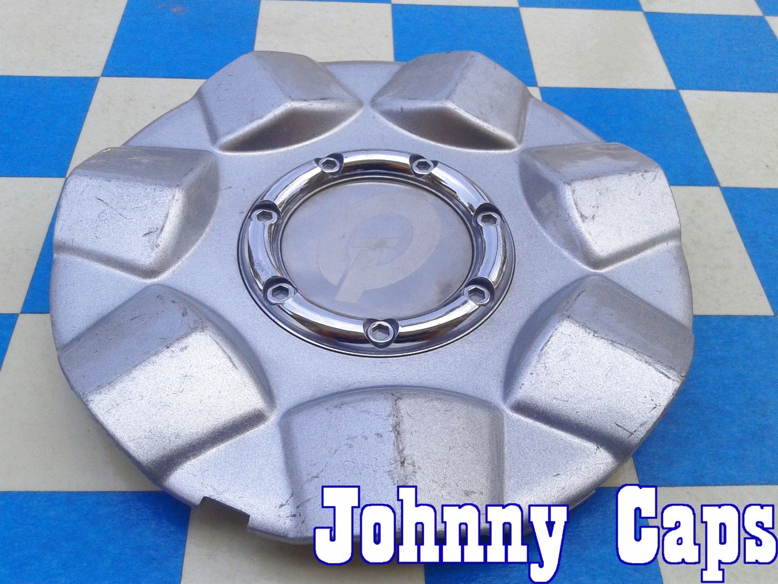 QUANTUM TEK Wheels [33] SILVER Center Cap # N/A. BLANK. Custom Center Cap (1)