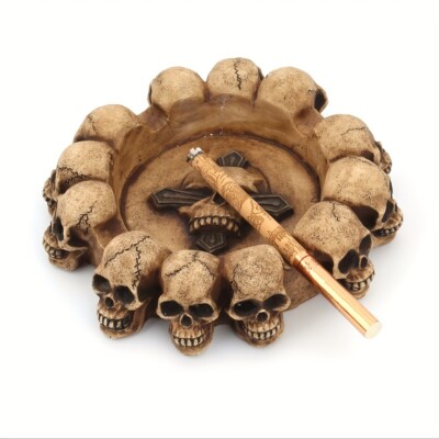 Gothic Skull Ashtray Intricately Designed Resin Ashtray Decorative Skeleton Head