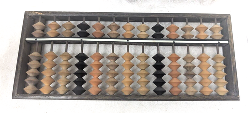 DARUMA Vintage Wooden Abacus Calculating Tool Math Tool Made In Japan 11" X 5" - Picture 2 of 9