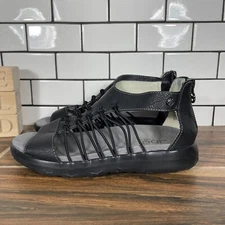 JBU By Jambu Aruba Womens Size 6 Shoes Black Open Toe Gladiator Wedge Sandal