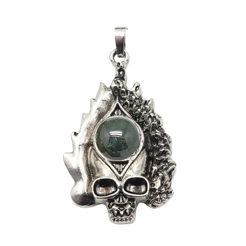 3P Moda Gótico Calavera Llavero Plata Esqueleto Piedra Colgante Llavero Joyería - Imagen 20 de 31